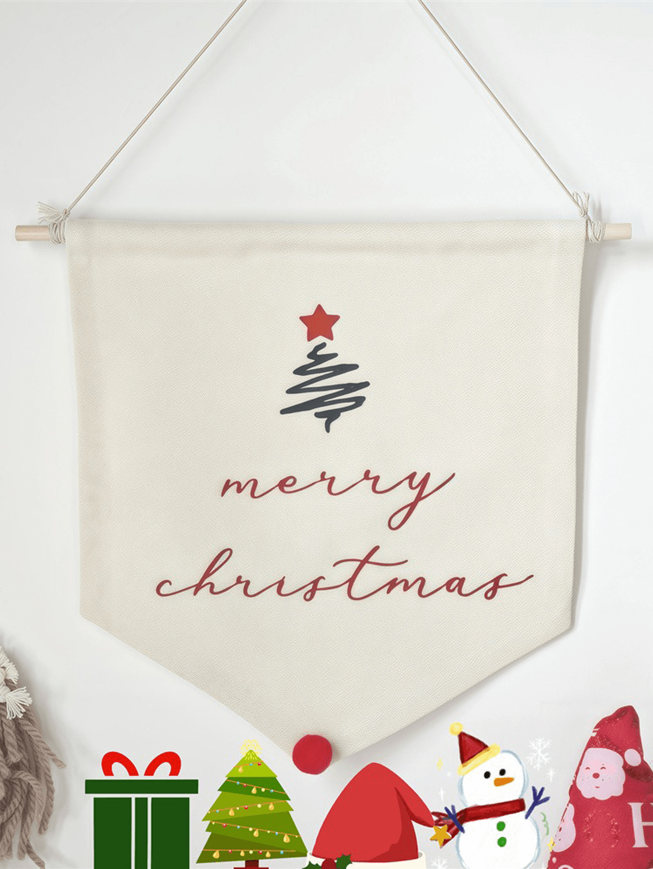 Christmas letter decal banner